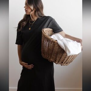 Mod Ref Black Maternity T-Shirt Dress